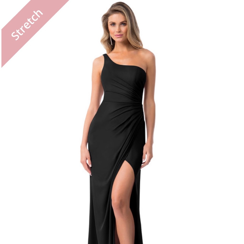 Azazie Black One-Shoulder Bridesmaid/Wedding Dress